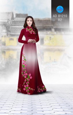 Vải áo dài hoa mười giờ-DT 3412