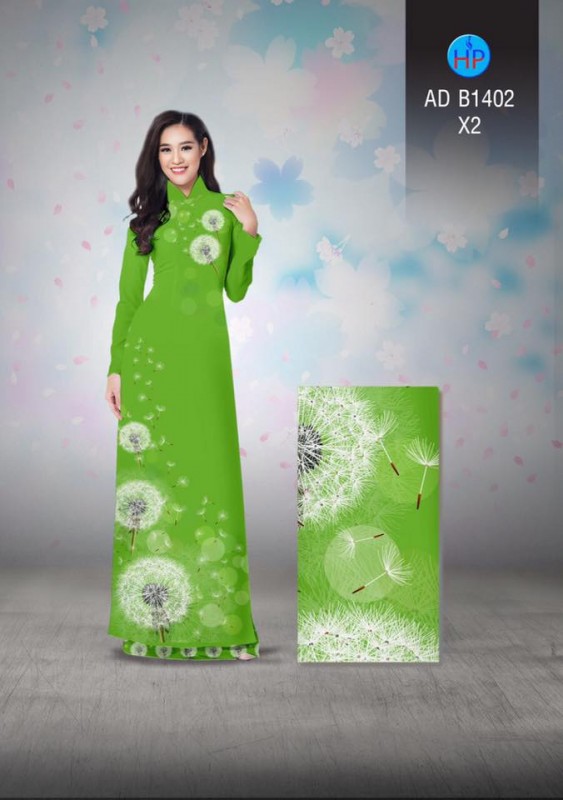 Vải áo dài hoa Cẩm Tú Cầu