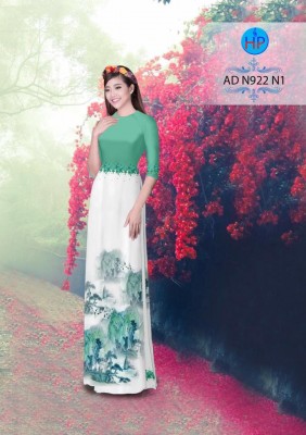 Vải áo dài phong cảnh-DT 3415
