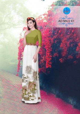 Vải áo dài phong cảnh-DT 3415