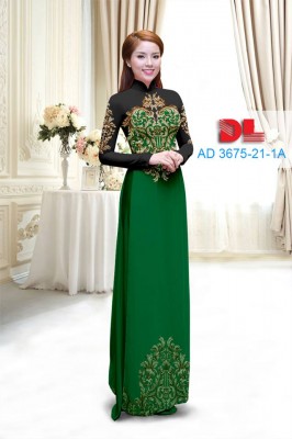 Vải áo dài hoa văn đẹp-DT 3424