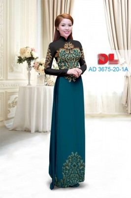 Vải áo dài hoa văn đẹp-DT 3424
