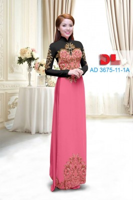 Vải áo dài hoa văn đẹp-DT 3424
