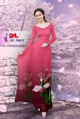 Vải áo dài hoa loa kèn-DT 3426