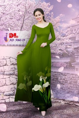 Vải áo dài hoa loa kèn-DT 3426