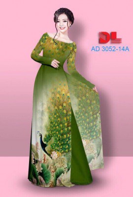 Vải áo dài chim công-DT 3428