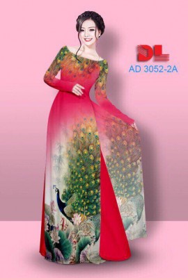 Vải áo dài chim công-DT 3428