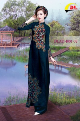 Vải áo dài hoa văn tròn-DT 3431