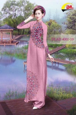 Vải áo dài hoa văn tròn-DT 3431