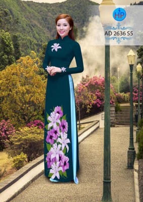Vải áo dài hoa Ly-DT 3436