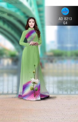 Vải áo dài hoa sen đẹp-DT 3438