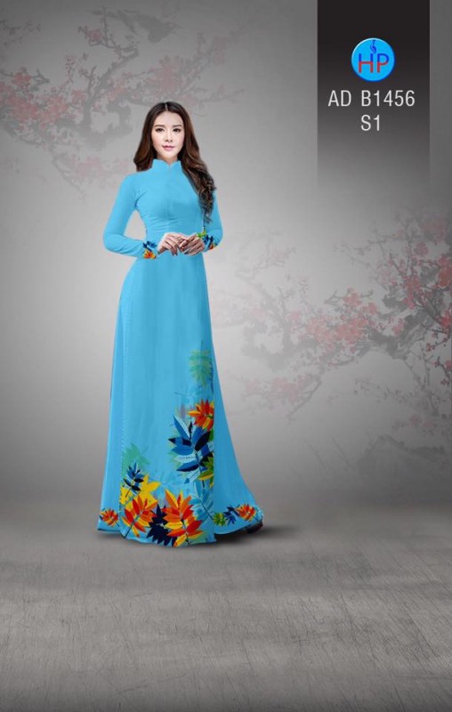 Vải áo dài hình lá cây