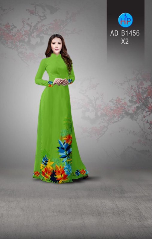 Vải áo dài hình lá cây