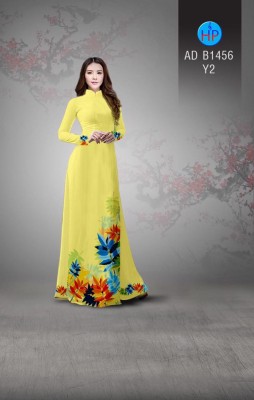 Vải áo dài hình lá cây-DT 3454