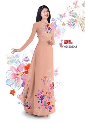 Vải áo dài hoa bướm-DT 3473