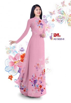 Vải áo dài hoa bướm-DT 3473