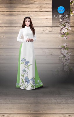 Vải áo dài in hoa vẽ-DT 3476
