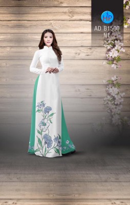 Vải áo dài in hoa vẽ-DT 3476