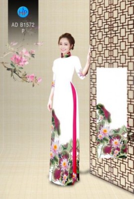 Vải áo dài hoa Sen-DT 3490