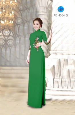 Vải áo dài hoa Hồng ngang eo-DT 3496
