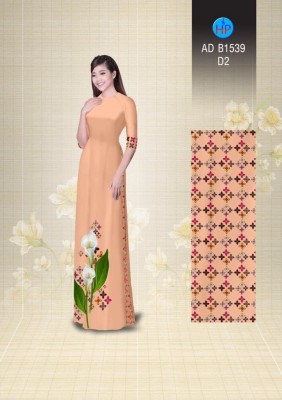 Vải áo dài hoa loa kèn-DT 3497