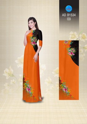 Vải áo dài hoa xéo-DT 3498