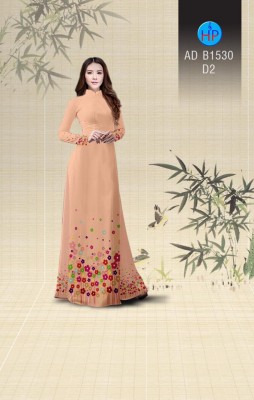 Vải áo dài hoa nhí tà dưới-DT 3500