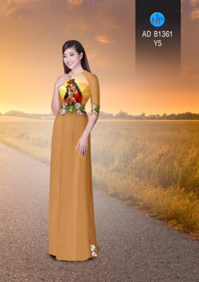 Vải áo dài hình đức mẹ-DT 3503