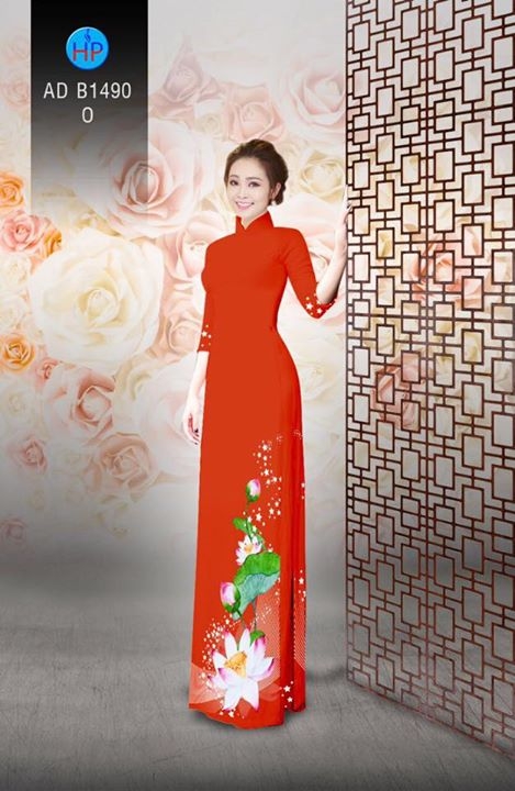 Vải áo dài hoa Sen