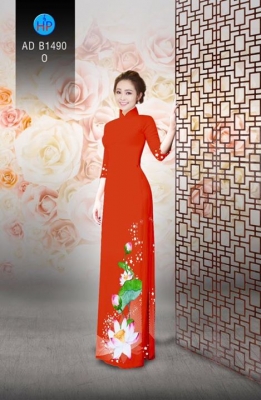 Vải áo dài hoa Sen-DT 3576