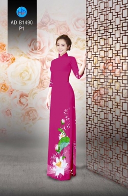 Vải áo dài hoa Sen-DT 3576