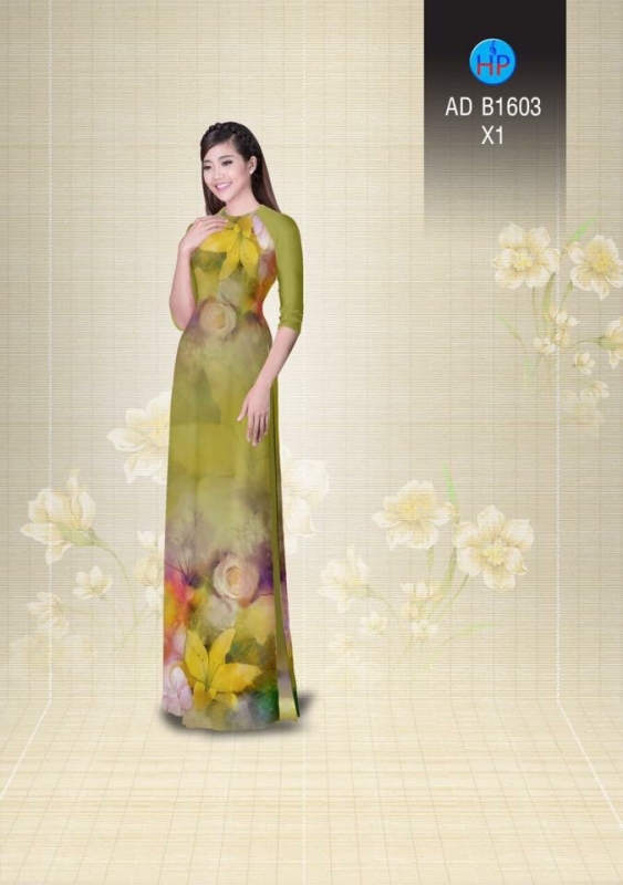 Vải áo dài hình lá cây