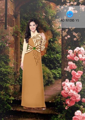 Vải áo dài hoa văn đẹp-DT 3582