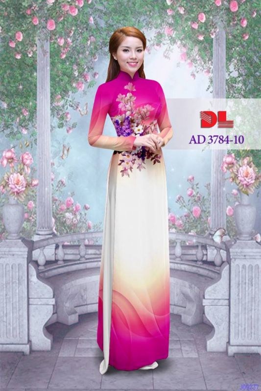 Vải áo dài hoa văn 3D