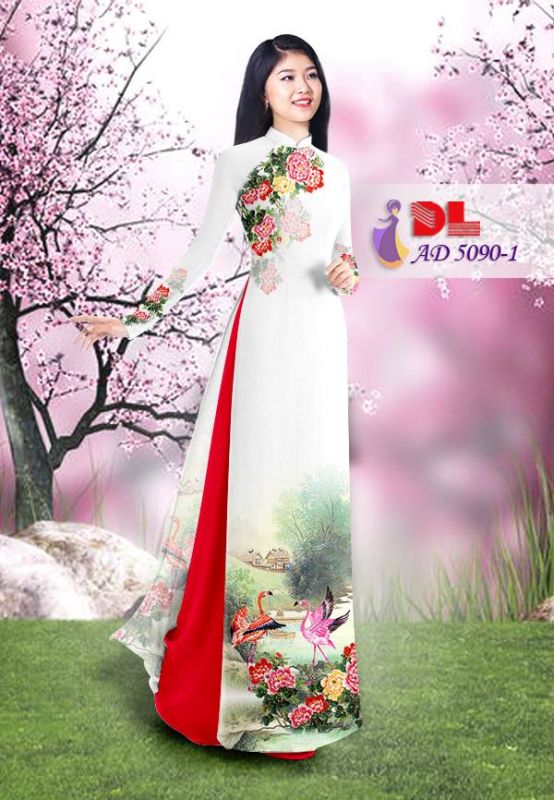Vải áo dài chim cảnh