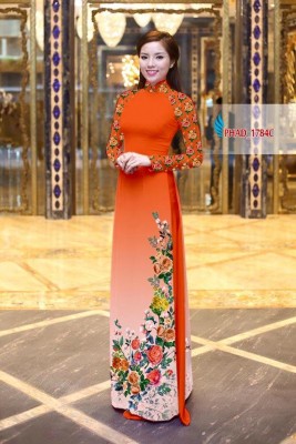 Vải áo dài hoa hồng đẹp-DT 3605