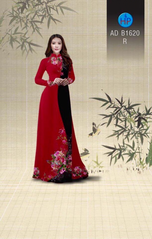 Vải áo dài hoa chạy dọc