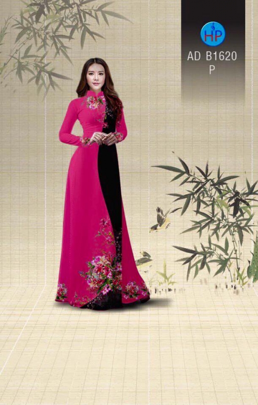 Vải áo dài hoa chạy dọc