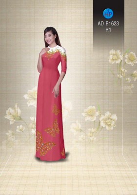 Vải áo dài hoa bướm-DT 3612