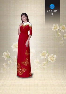 Vải áo dài hoa bướm-DT 3612