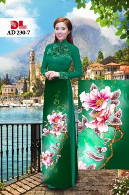 Vải áo dài hoa 3D-DT 3618