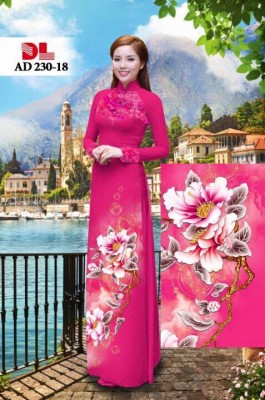 Vải áo dài hoa 3D-DT 3618