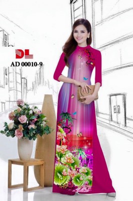 Vải áo dài hoa sen-DT 3620