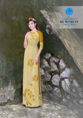 Vải áo dài hoa sen mờ-DT 3645