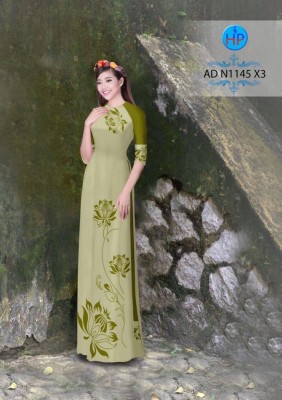 Vải áo dài hoa sen mờ-DT 3645