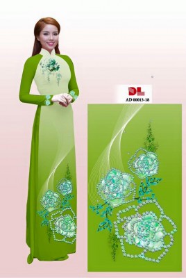 Vải áo dài họa tiết đính đá-DT 3646