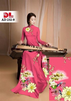 Vải áo dài hoa sen hồ Gươm-DT 3647