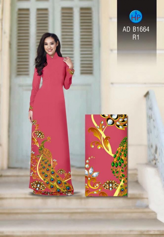 Vải áo dài chim công