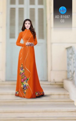 Vải áo dài hoa chạy dọc-DT 3709