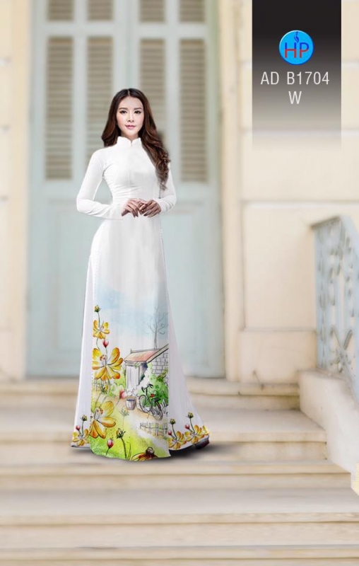 Vải áo dài phong cảnh